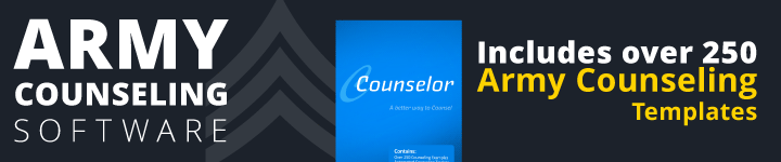 Army Counseling Software - Include over 250 Army Counseling Examples